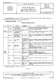 Kleje do łączenia elementów optycznych - Ogólna charakterystyka techniczna BN-71/5510-04