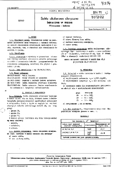 Szkła okularowe sferyczne barwione w masie - Wymagania i badania BN-71/5512-02