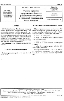 Wyroby optyczne i optyczno-mechaniczne przeznaczone do pracy w klimatach tropikalnych - Badania klimatyczne BN-76/5506-01