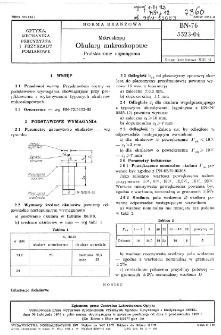 Mikroskopy - Okulary mikroskopowe - Podstawowe wymagania BN-76/5523-04