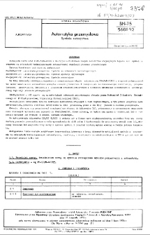 Automatyka przemysłowa - Symbole szczegółowe BN-75/5601-02