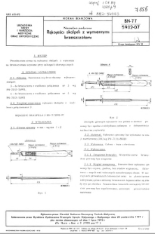 Narzędzia medyczne - Rękojeści skalpeli z wymiennymi brzeszczotami BN-77/5902-07