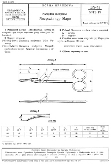 Narzędzia medyczne - Nożyczki typ Mayo BN-71/5912-19