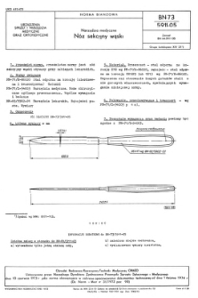 Narzędzia medyczne - Nóż sekcyjny wąski BN-73/5911-05