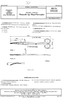 Narzędzia medyczne - Nożyczki typ Mayo-Harrington BN-76/5912-05