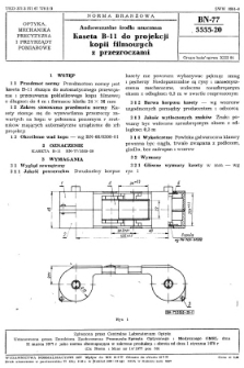 Audiowizualne środki nauczania - Kaseta B-11 do projekcji kopii filmowych z przezroczami BN-77/5555-20