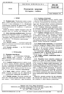 Dozowniki wagowe - Wymagania i badania BN-82/5542-06
