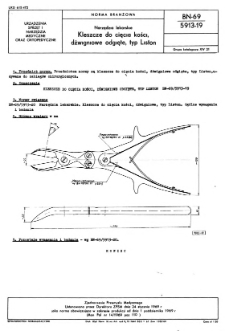 Narzędzia lekarskie - Kleszcze do cięcia kości, dźwigniowe odgięte, typ Liston BN-69/5913-19