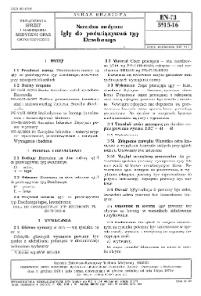 Narzędzia medyczne - Igły do podwiązywań typ Deschamps BN-73/5915-16