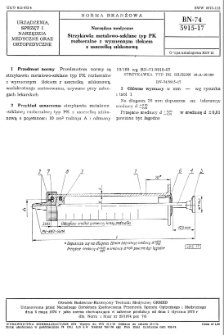 Narzędzia medyczne - Strzykawki metalowo-szklane typ PK rozbieralne z wymiennym tłokiem z uszczelką silikonową BN-74/5915-17