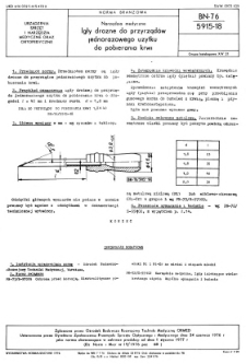 Narzędzia medyczne - Igły drożne do przyrządów jednorazowego użytku do pobierania krwi BN-76/5915-18