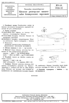 Narzędzia stomatologiczne - Kleszcze protetyczne uniwersalne kramponowe, szpiczaste BN-68/5926-10