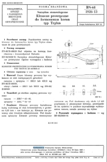 Narzędzia stomatologiczne - Kleszcze protetyczne do formowania koron typ Tryfus BN-68/5926-13
