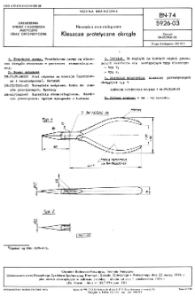 Narzędzia stomatologiczne - Kleszcze protetyczne okrągłe BN-74/5926-03