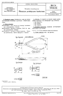 Narzędzia stomatologiczne - Kleszcze protetyczne konturowe BN-74/5926-06