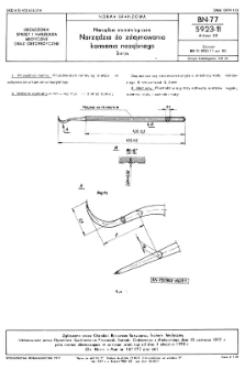 Narzędzia stomatologiczne - Narzędzia do zdejmowania kamienia nazębnego - Sierpy BN-77/5923-11 Arkusz 03