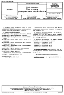 Wyroby ortopedyczne - Pasy brzuszne przy opuszczeniu żołądka-damskie BN-70/5995-29