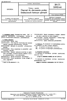 Protezy i aparaty - Osprzęt do sterowania protez kinetycznych kończyn górnych BN-71/5993-44