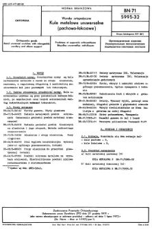 Wyroby ortopedyczne - Kule metalowe uniwersalne (pachowo-łokciowe) BN-71/5995-32