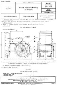 Wózek inwalidzki fotelowy nieskładany BN-72/5992-02