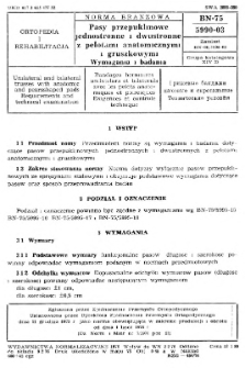 Pasy przepuklinowe jednostronne i dwustronne z pelotami anatomicznymi i gruszkowymi - Wymagania i badania BN-75/5990-03