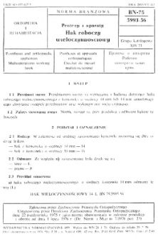 Protezy i aparaty - Hak roboczy wieloczynnościowy BN-75/5993-56