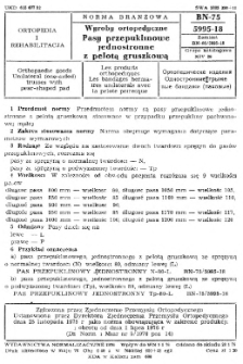 Wyroby ortopedyczne - Pasy przepuklinowe jednostronne z pelotą gruszkową BN-75/5995-18