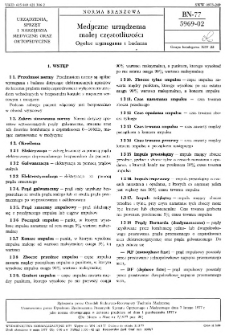 Medyczne urządzenia małej częstotliwości - Ogólne wymagania i badania BN-77/5969-02