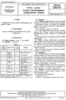 Protezy i aparaty - Aparat zapobiegający przeprostowi kolana BN-80/5993-65