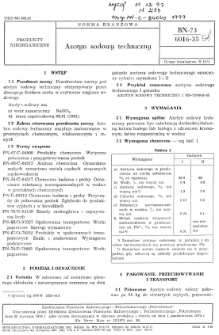 Azotyn sodowy techniczny BN-73/6016-35