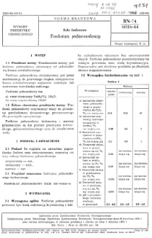 Sole fosforowe - Fosforan jednosodowy BN-74/6016-44
