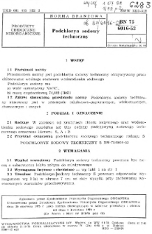 Podchloryn sodowy techniczny BN-75/6016-53