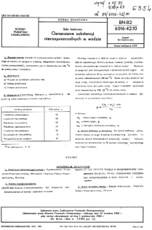 Sole fosforowe - Oznaczanie substancji nierozpuszczalnych w wodzie BN-82/6016-42.10