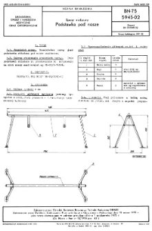 Sprzęt medyczny - Podstawka pod nosze BN-75/5945-02
