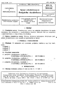 Sprzęt rehabilitacyjny - Podpórka dwukołowa BN-75/5998-01