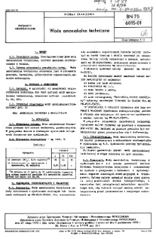 Woda amoniakalna techniczna BN-75/6016-01