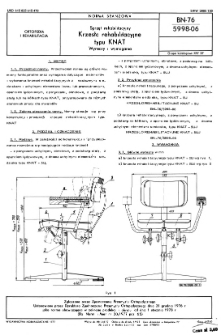 Sprzęt rehabilitacyjny - Krzesła rehabilitacyjne łypu KNAT - Wymiary i wymagania BN-76/5998-06