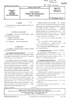 Sprzęt medyczny - Fotele stomatologiczne - Ogólne wymagania BN-79/5943-15