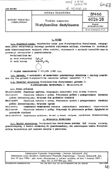 Produkty organiczne - N-etyloanilina destylowana BN-66/6026-28