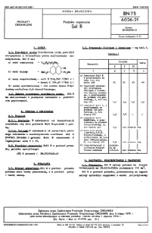 Produkty organiczne - Sól R BN-75/6026-21