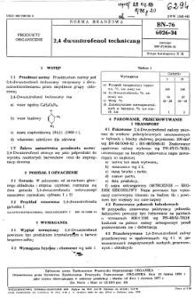 2,4 dwunitrofenol techniczny BN-76/6026-34