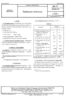 Etylobenzen techniczny BN-77/6026-14