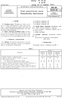 Środki powierzchniowo czynne - Kosulfonaty techniczne BN-85/6026-56