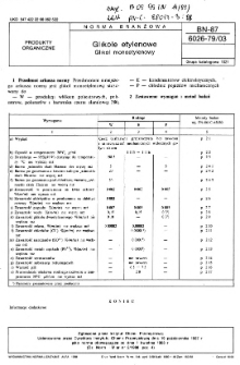 Glikole etylenowe - Glikol monoetylenowy BN-87/6026-79/03