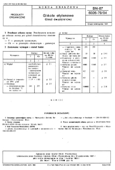 Glikole etylenowe - Glikol dwuetylenowy BN-87/6026-79/04