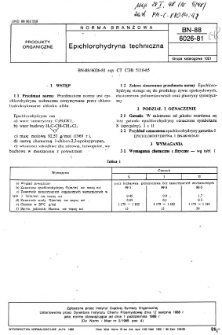 Epichlorohydryna techniczna BN-88/6026-81