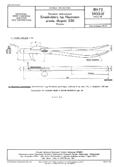 Narzędzia weterynaryine - Emaskulatory typ Hausmann proste, długość 330 - Wymiary BN-72/5933-01 Arkusz 08