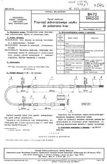 Sprzęt medyczny - Przyrząd jednorazowego użytku do pobierania krwi BN-72/5952-02