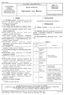 Sprzęt medyczny - Spirometr typ Barnes BN-72/5959-01