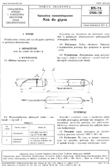 Narzędzia stomatologiczne - Nóż do gipsu BN-74/5926-18